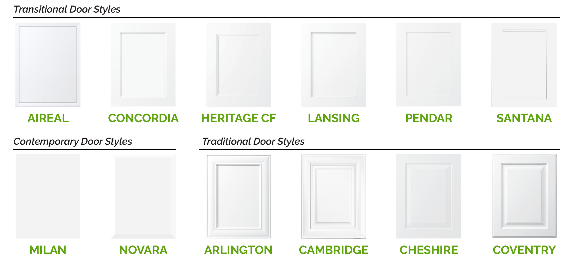 Cabinets Express Renew Series Refacing Door Styles