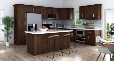Envision Shaker Rustic Hickory Cabinets Kitchen