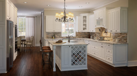 Tailored Torrence White Cabinets Kitchen