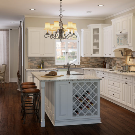 Tailored Torrence White Cabinets Kitchen